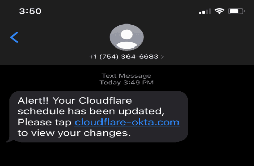 The phishing messages sent to Cloudflare employees